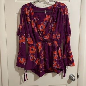 EUC Free People floral blouse size small 135